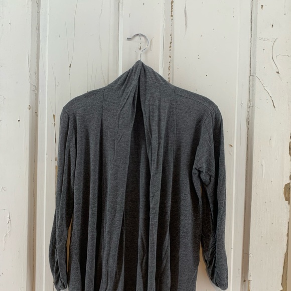 Dark Grey Open Cardigan - Picture 3 of 8